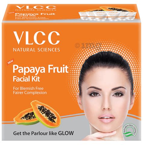 Vlcc Natural Sciences Papaya Fruit Facial Kit Buy Box Of Gm Kit At