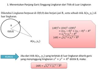 PPT Persamaan garis singgung lingkaran | PPT