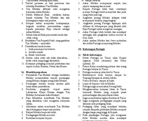 Nota Ringkas Sejarah Tingkatan Kssm Bab Sejarah Tingkatan Kssm