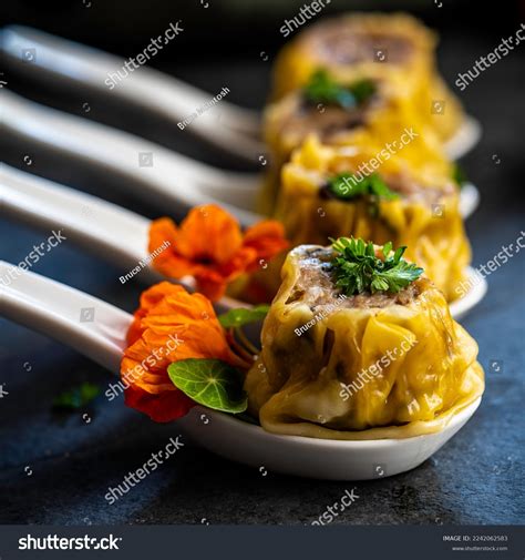 Two Types Steamed Chinese Dumplings Dim Stock Photo 2242062583 ...