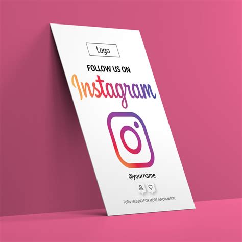 Follow Us On Instagram Business Card Color Truzzer