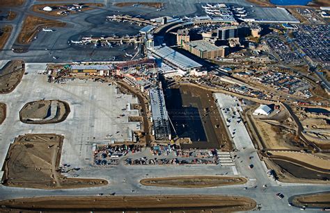 Aerial Photo Calgary International Airport Terminal Expansion