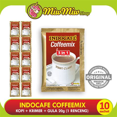 Jual Kopi Indocafe Coffeemix 3 In 1 Renceng Isi 10 Sachet 20 Gr