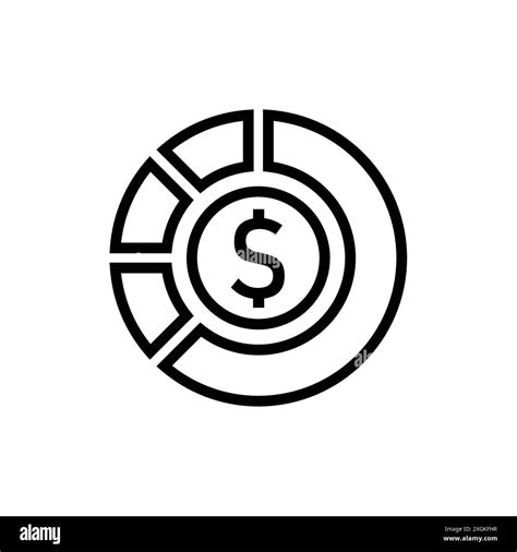 Asset Allocation Icon Logo Sign Vector Outline In Black And White Color