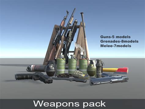 Hq Weapons Pack Unity Assetstore Price Down Information