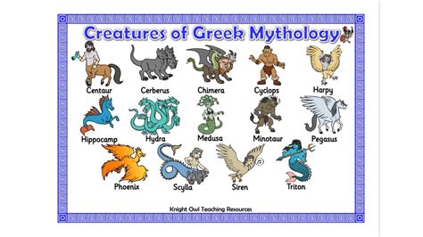 Greek Mythology Creatures For Kids