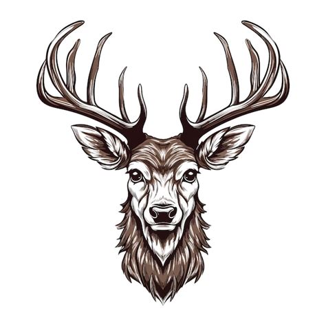 Premium Vector Deer Head Isolated Vector Illustration