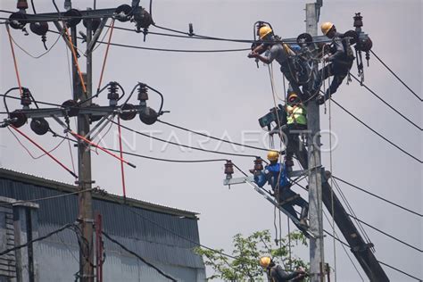 Pemeliharaan Jaringan Listrik Jalur Pantura Antara Foto