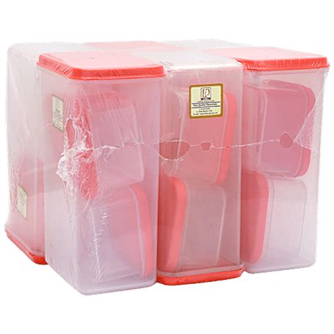 Buy Laplast Storewell Airtight Container With Orange Lid Transparent