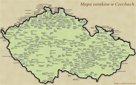 Mapa zamków w Czechach zamki fotoin net