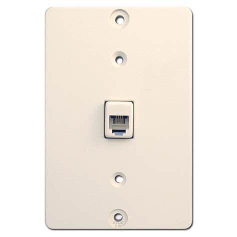 Light Almond Wall Mount Phone Jack Kyle Switch Plates