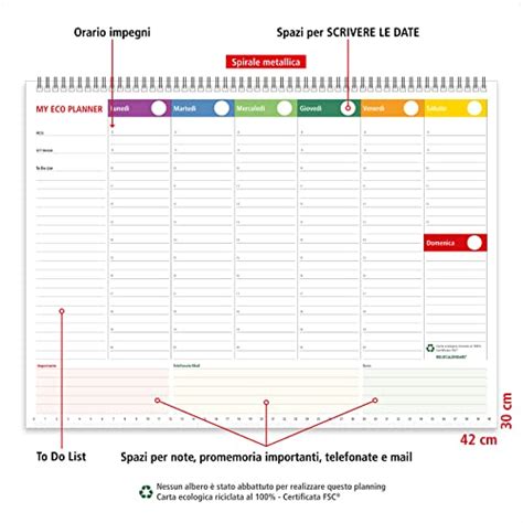 Migliori Planning Settimanale Da Tavolo Nel Secondo Esperti