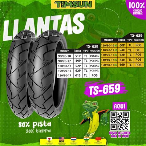 Llanta Para Moto TIMSUN TS 659A HIGH GRIP Direli Motos