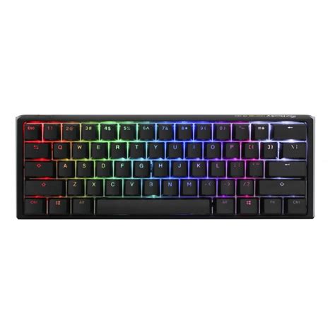 Teclado Mecanico Ducky One Mini Teclas Negras Interruptor Marron