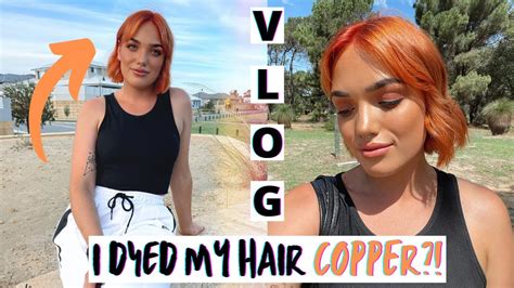 Dyeing My Hair Copper Vlog Brunch Low Cal Snacks More ️ Youtube