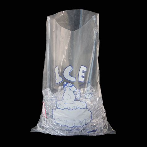 Wholesale Food Grade Ldpe Poly Ice Bag Clear Flat Ice Packaging Bag