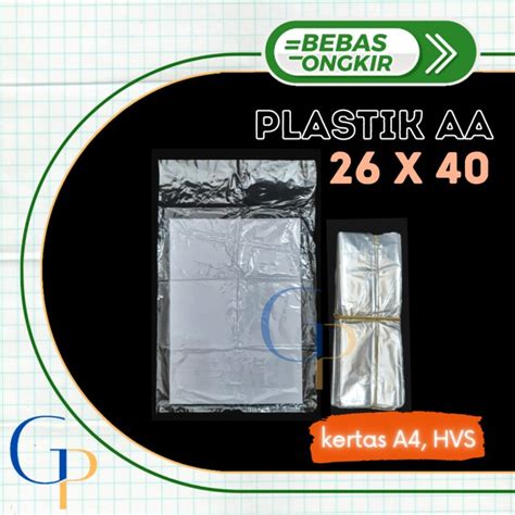 Jual Plastik AA Bening Tipis 26x40 Plastik Fotokopi Plastik HVS