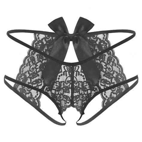 Mens Lace Sissy G String Sexy Lingerie Exotic Panties Low Rise Jockstrap T Back Bowknot