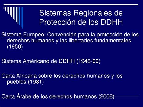 Ppt Sistemas De Protecci N De Los Derechos Humanos Powerpoint