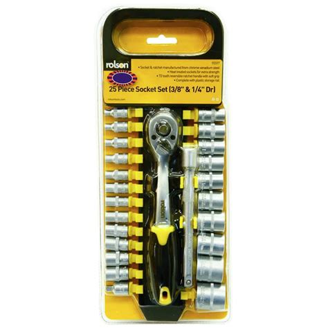 Rolson Socket Set Pc Diy Hand Tools B M