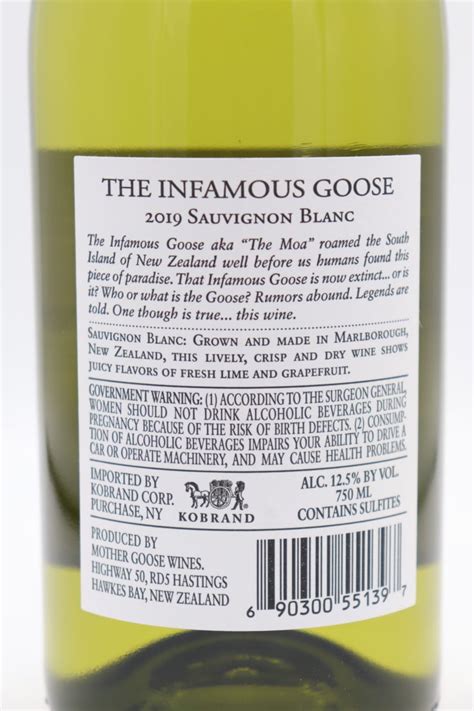 Infamous Goose Sauvignon Blanc 2019 Old Vine Wine And Spirits