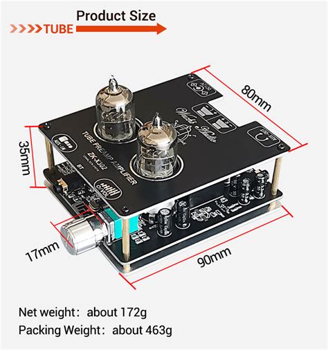 Wuzhi X302 Bluetooth 5 0 Tube Amplifier Module 6j1 Tube Front Stage