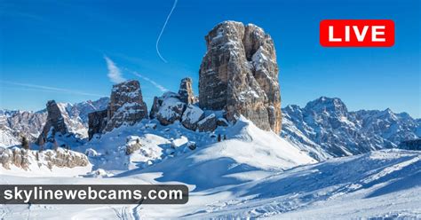 【LIVE】 Webcam Cortina d'Ampezzo - Cinque Torri | SkylineWebcams