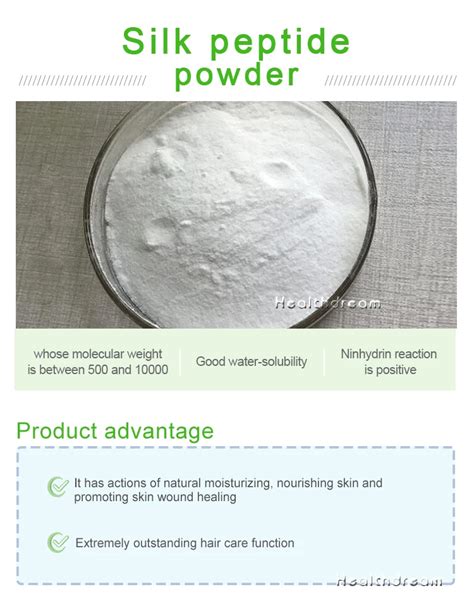 Silk Peptide Powdercosmetics Grade Natural High Protein Content Silk