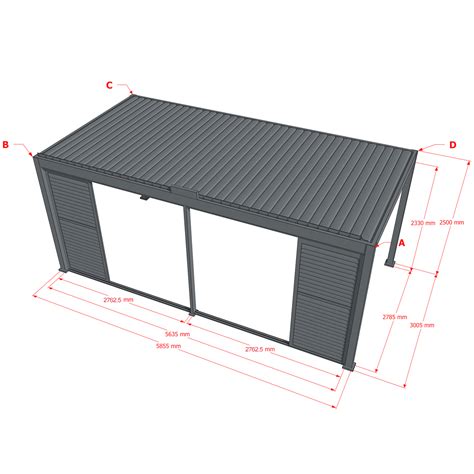 Dreamgarden Pergola Lamellenwand Florenz M Schiebewand Anthrazit