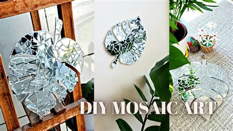 Diy Mirror Mosaic Art Wall Decor Art From Broken Mirror Tutorial