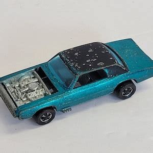 Hot Wheels Redline 1967 Custom T Bird Aqua Hong Kong Original Red Line 1 64 Etsy