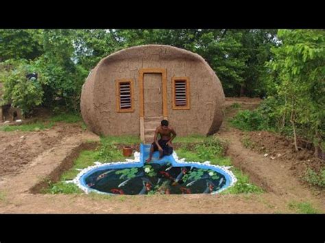 Build Most Beautiful Mud House With Beautiful Aquarium Youtube