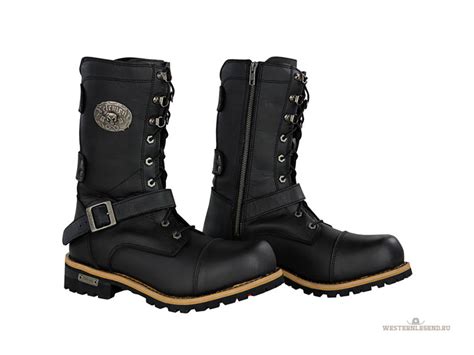 Мото ботинки для мужчин performance Black Revolver Leather Boots от ...