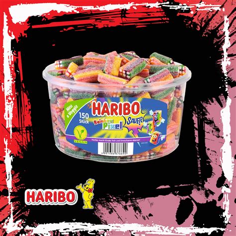 Haribo Dose Veggie Rainbow Pixel Sauer 150 Stk Baba Trends