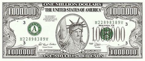 Printable Million Dollar Bill