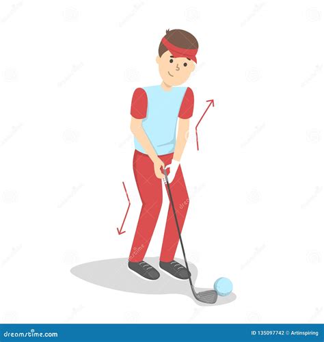 Como Jogar O Guia Do Golfe Para Novatos Ilustração do Vetor