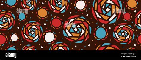 Landscape Decorative Ethnic Style Circle Seamless Pattern Australia