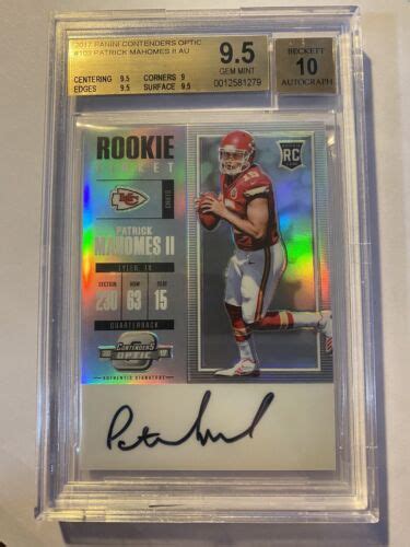 Contenders Optic Patrick Mahomes Rookie Ticket Auto Prizm Ebay