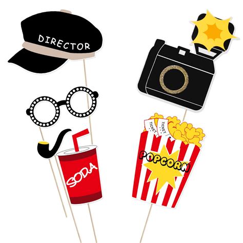 Buy Bestoyard Movie Night Party Photo Booth Props Kit Movie Star