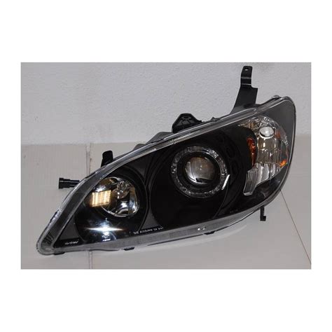 Faros Delanteros Ojos De Angel Honda Civic 04 4P Black Bimar Tuning