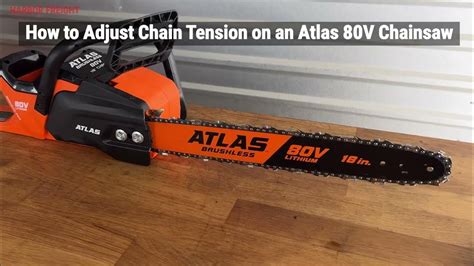 How To Adjust Chain Tension On An Atlas 80v Chainsaw Harbor Freight Youtube