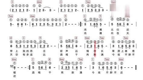 《鸿雁》电子琴有声简谱 带和弦指法腾讯视频