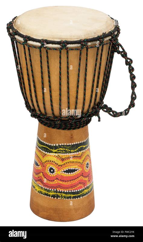 African Djembe Drum Isolated Over White Background Stock Photo Alamy