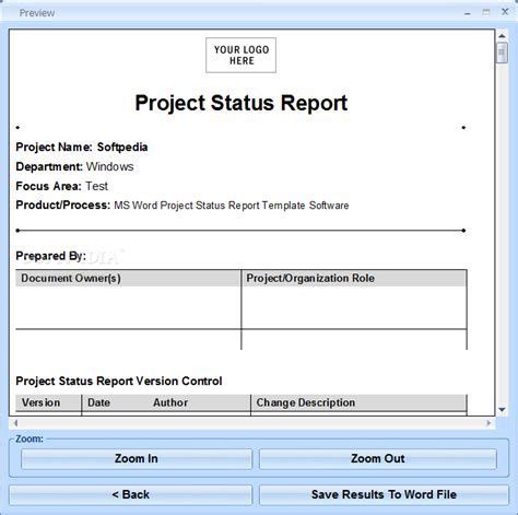 Microsoft Word Project Report Template At Plantemplates | Project ...