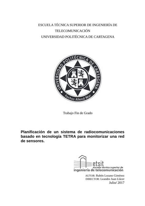 PDF Planificación de un sistema de radiocomunicaciones basado