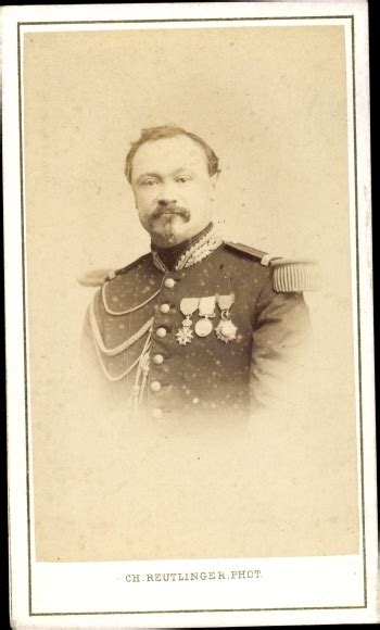 Cdv Portrait Franz Sischer Soldat Dritte Republik Uniform Orden