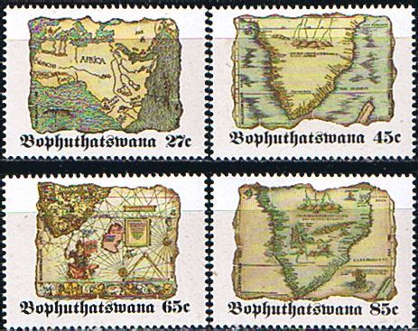 Bophuthatswana 1992 Old Maps of Africa Set Fine Mint | Africa map, Old ...