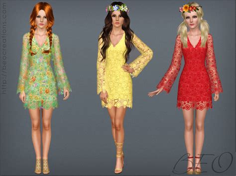 The Sims Resource Bohemian Wedding Dress