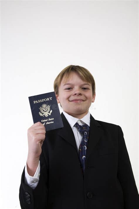 Showing His Passport Stock Image Image Of Young Jacket 7291441