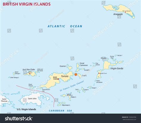 British Virgin Islands Map Stock Vector Royalty Free 155920700